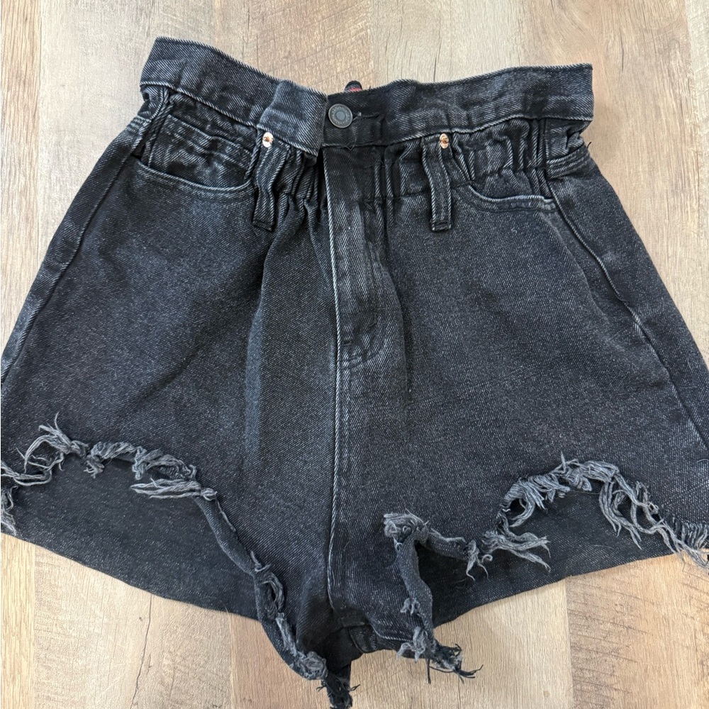 [Signature8] Black High Waist Women Shorts